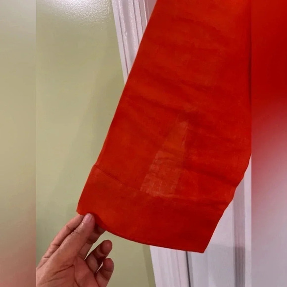 Ralph Lauren Long sleeve Orange Shirt Sz 1X Button Front. In perfect condition. - Picture 7 of 11